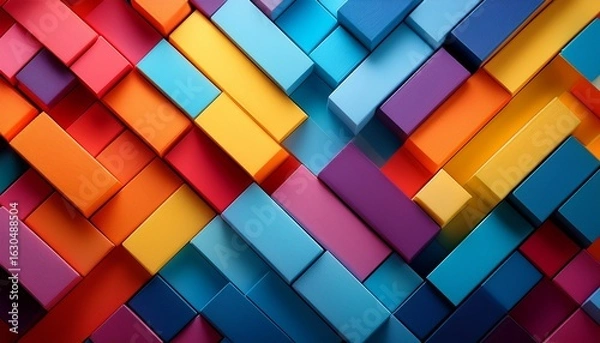 Fototapeta vibrant geometric patterns create a colorful abstract backdrop for creativity