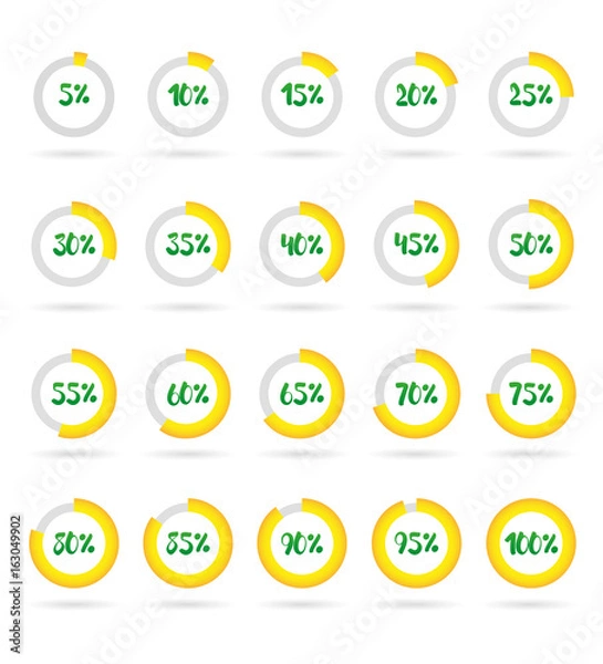 Obraz Pie charts vector infographics
