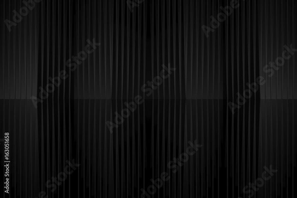 Obraz Background geometric black color pattern abstract concept 3D rendering.