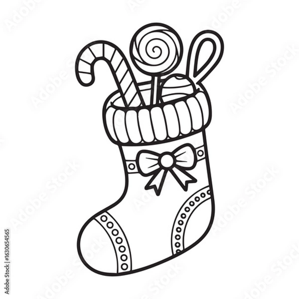 Obraz Candy Filled Christmas Stocking