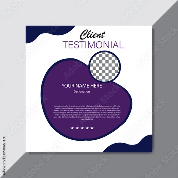 Obraz Creative modern client testimonial design template.
