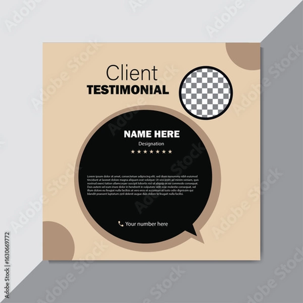 Obraz Modern client testimonial design.

