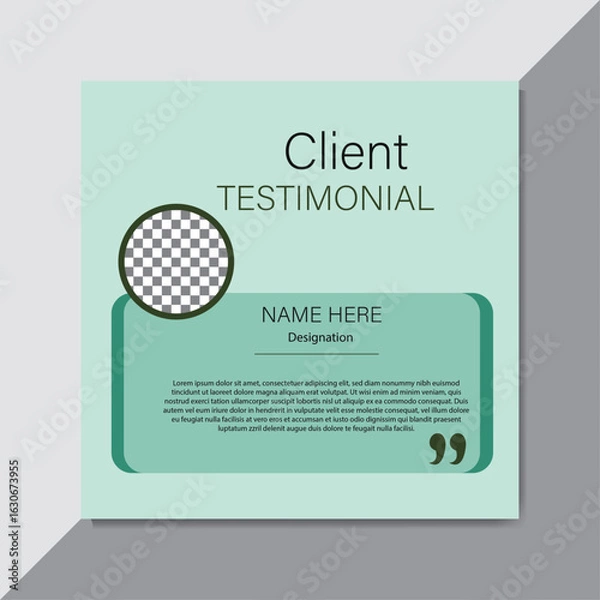 Obraz Creative modern and clean client testimonial design.