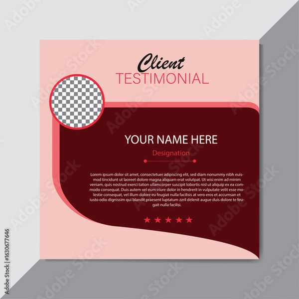 Obraz Modern and clean client testimonial design.
