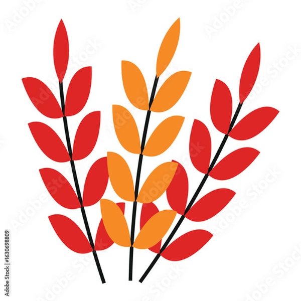 Fototapeta Autumn Maple Leaves Set – Colorful Fall Foliage Vector Illustration, 
A beautiful set of colorful maple leaves in autumn shades. Ideal for seasonal decorations, greeting cards, scrapbooking,