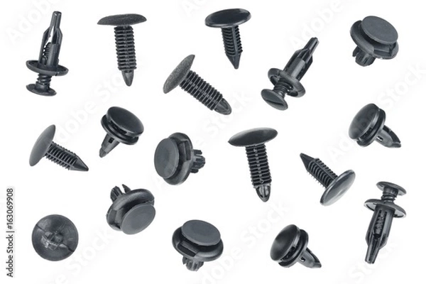 Fototapeta Clips or auto plastic fasteners