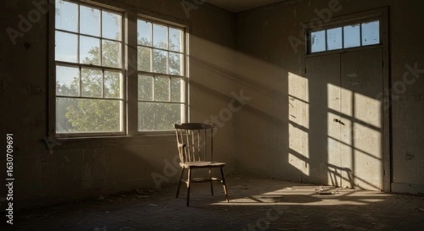 Obraz Empty room, sunbeams, solitude
