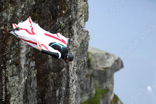 Fototapeta Skydiving in Norway