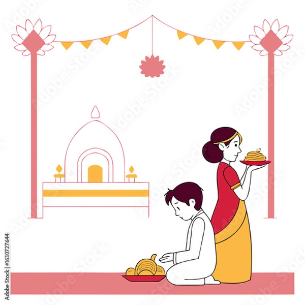 Obraz Ganesh Chaturthi, also known as Vinayaka Chaturthi or Vinayaka Chavithi or Vinayagar Chaturthi, is a Hindu festival celebrating the birthday of Hindu deity Ganesh. The festival is marked with the inst