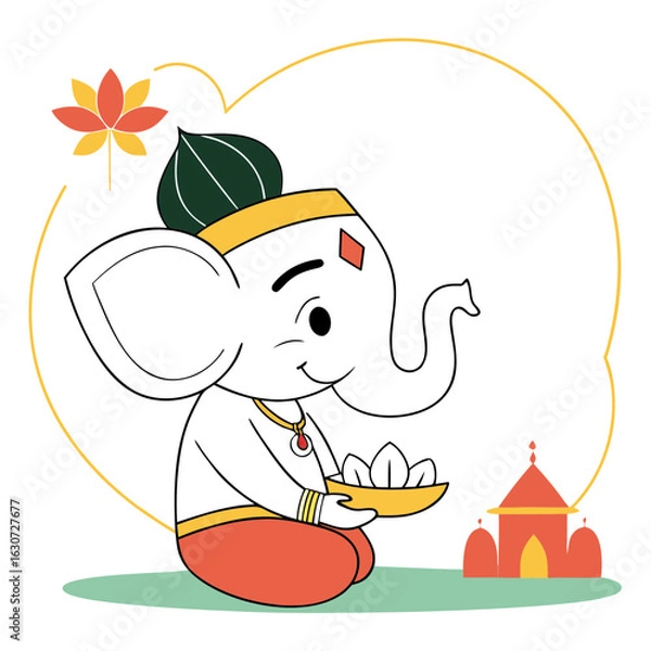 Obraz Ganesh Chaturthi, also known as Vinayaka Chaturthi or Vinayaka Chavithi or Vinayagar Chaturthi, is a Hindu festival celebrating the birthday of Hindu deity Ganesh. The festival is marked with the inst
