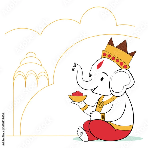Obraz Ganesh Chaturthi, also known as Vinayaka Chaturthi or Vinayaka Chavithi or Vinayagar Chaturthi, is a Hindu festival celebrating the birthday of Hindu deity Ganesh. The festival is marked with the inst