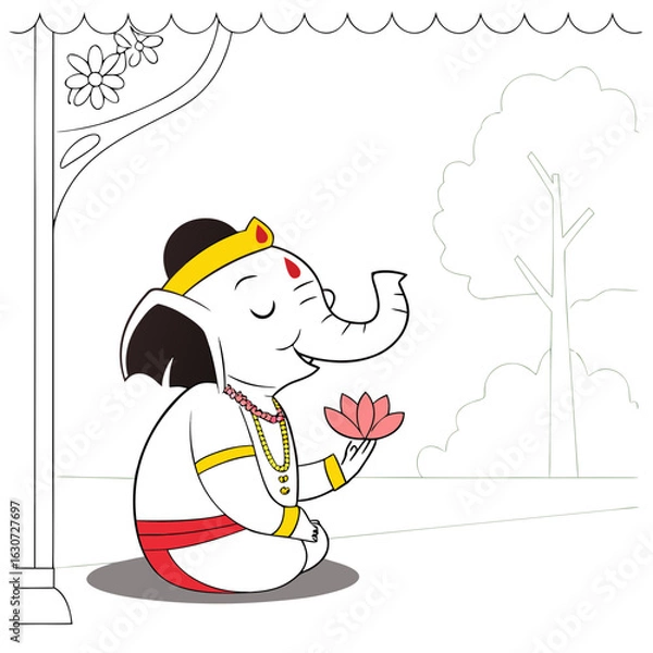 Obraz Ganesh Chaturthi, also known as Vinayaka Chaturthi or Vinayaka Chavithi or Vinayagar Chaturthi, is a Hindu festival celebrating the birthday of Hindu deity Ganesh. The festival is marked with the inst