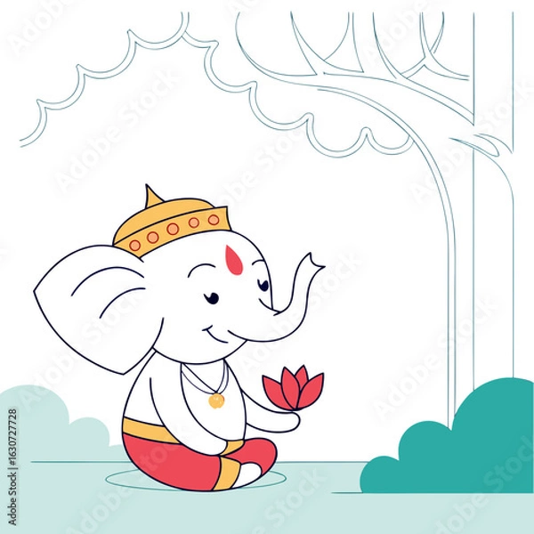 Obraz Ganesh Chaturthi, also known as Vinayaka Chaturthi or Vinayaka Chavithi or Vinayagar Chaturthi, is a Hindu festival celebrating the birthday of Hindu deity Ganesh. The festival is marked with the inst