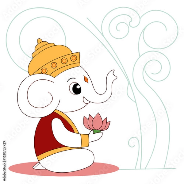 Obraz Ganesh Chaturthi, also known as Vinayaka Chaturthi or Vinayaka Chavithi or Vinayagar Chaturthi, is a Hindu festival celebrating the birthday of Hindu deity Ganesh. The festival is marked with the inst
