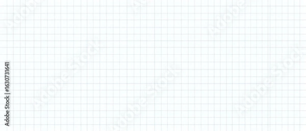 Fototapeta Lined Paper Background: White Notebook Sheet with a Blue Grid
