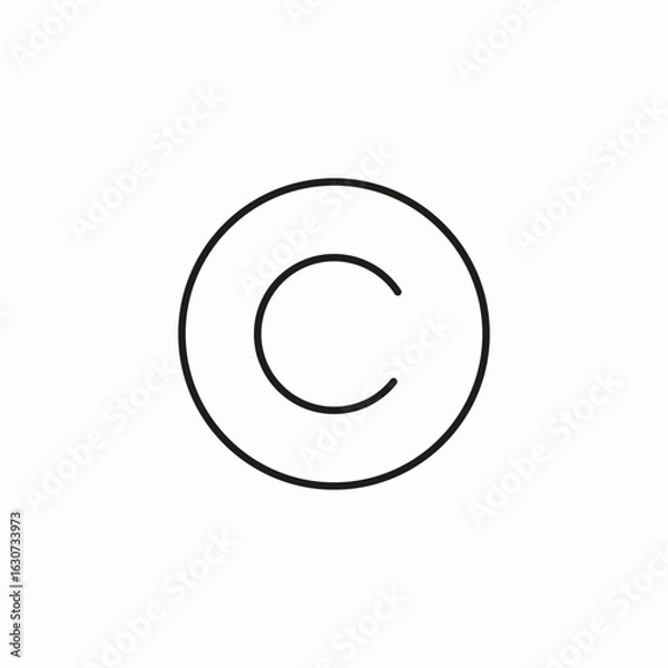 Obraz copyright symbol circle icon sign vector