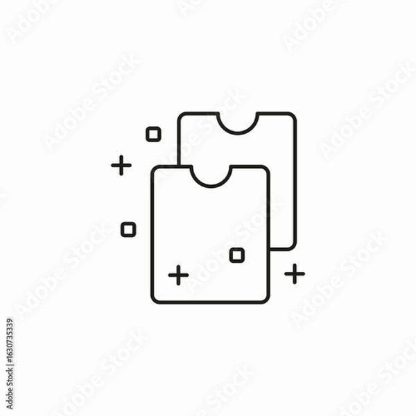 Obraz multiple clothing tags icon sign vector