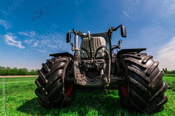 Obraz tractor working on a sunny day
