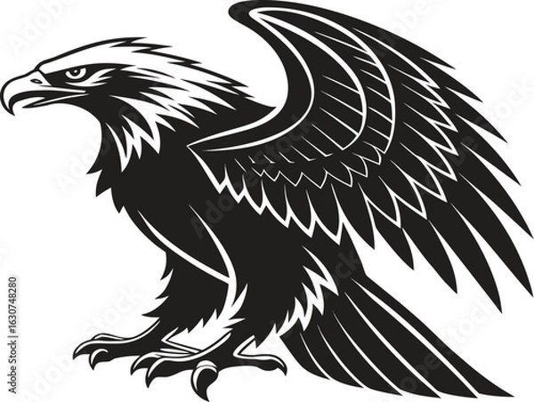 Fototapeta bald eagle vector