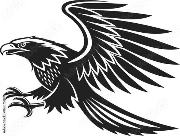 Fototapeta eagle tattoo vector