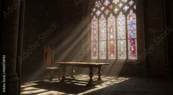 Obraz Medieval chapel interior (1)