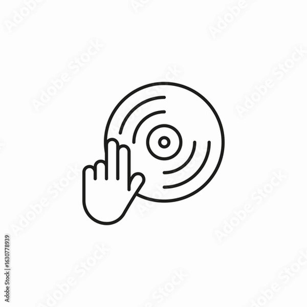 Obraz dj vinyl record icon sign vector