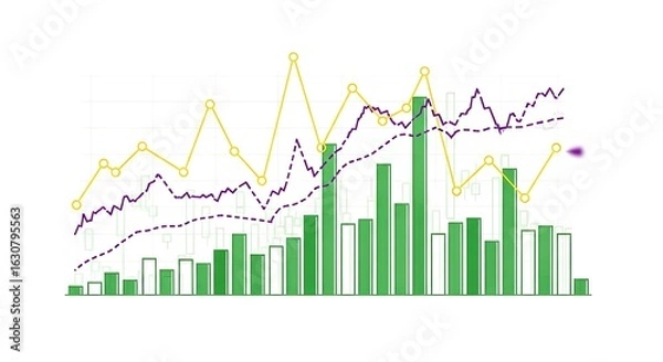 Fototapeta Understanding Financial Market Trends Analyzing Stock Performance and Economic Indicators for Investment Growth