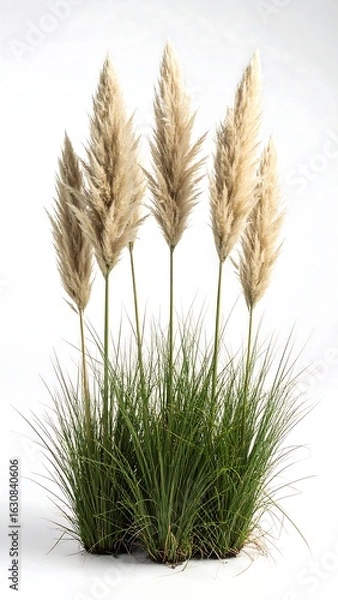 Obraz Decorative grass with light beige plumes