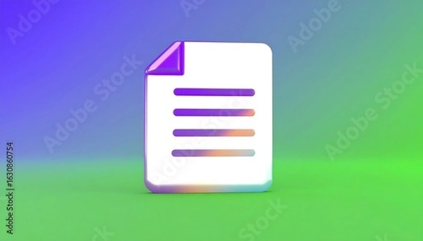 Obraz Document icon on gradient background (1)