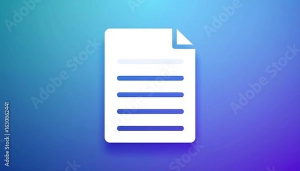 Obraz Document icon on gradient background