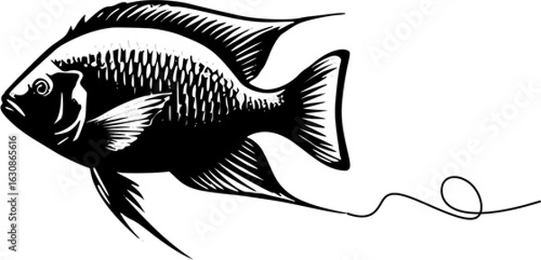 Obraz background ilustration tilapia fish