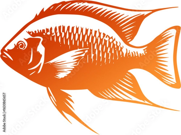 Obraz background ilustration tilapia fish