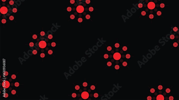 Fototapeta Seamless dark pattern with bright pattern