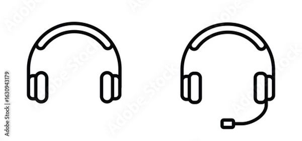 Obraz headphone icon vector. Customer support Vector illustration