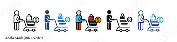 Fototapeta Buyer multiple icon