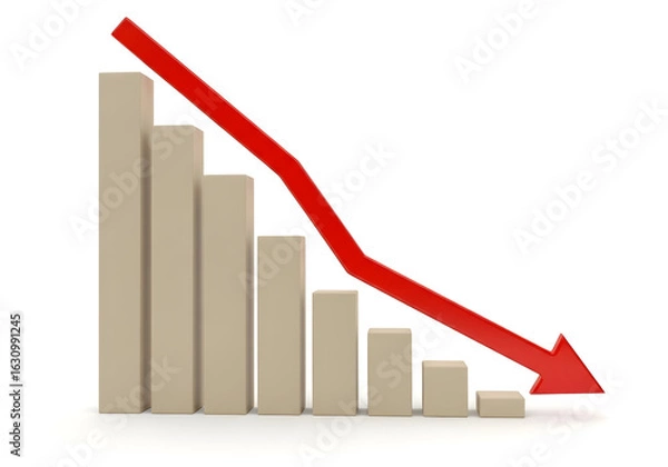Fototapeta Understanding Market Decline Causes and Impacts