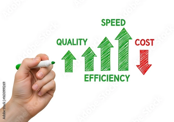 Fototapeta Enhancing Efficiency and Quality to Reduce Costs and Increase Speed