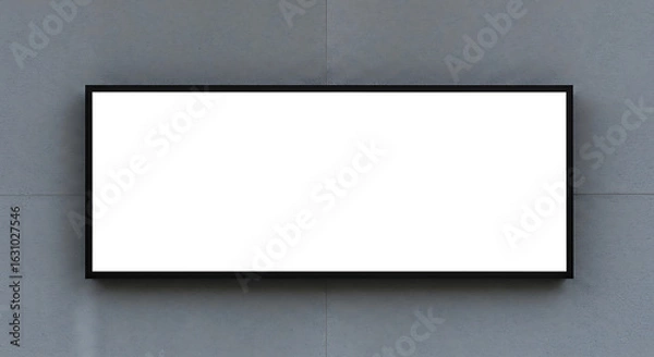 Obraz Blank Digital Signage Screen Mockup on Textured Wall