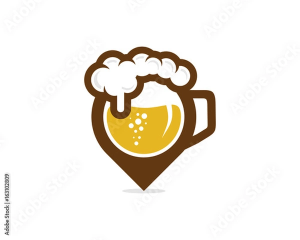 Fototapeta Beer Point Icon Logo Design Element