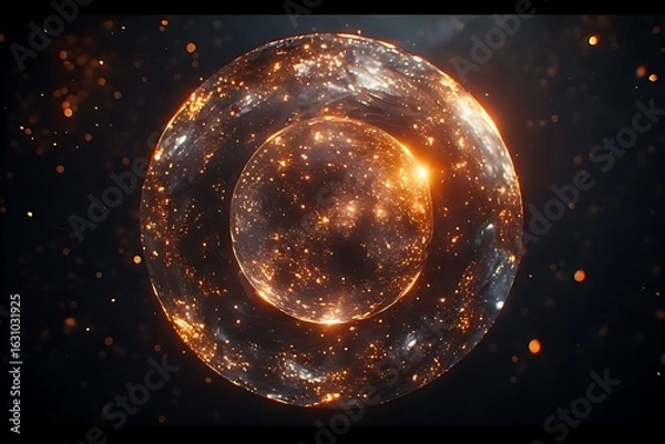 Obraz abstract background with glowing stars