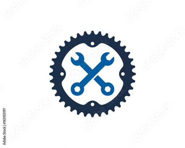 Obraz Naprawa roweru ikona logo element projektu