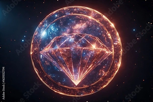 Obraz planet in space diamond 