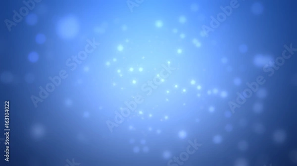 Fototapeta blue bokeh blur background dust motion graphic, Particle motion background