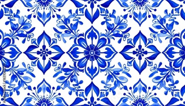 Fototapeta Floral tile pattern