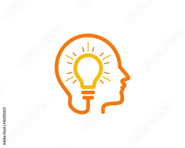 Obraz Brain Idea Icon Logo Design Element