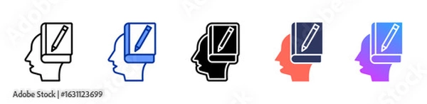 Fototapeta Mindful Journaling icon sheet multiple style collection