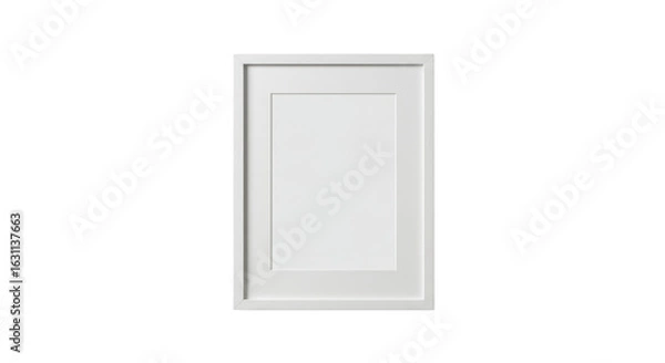 Fototapeta White picture frame for mock up isolated PNG with Transparent Background