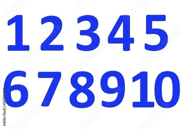 Fototapeta 1～10の青い数字