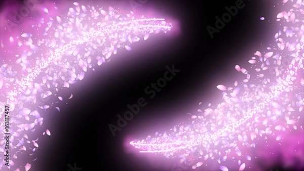 Fototapeta さくら花びら嵐