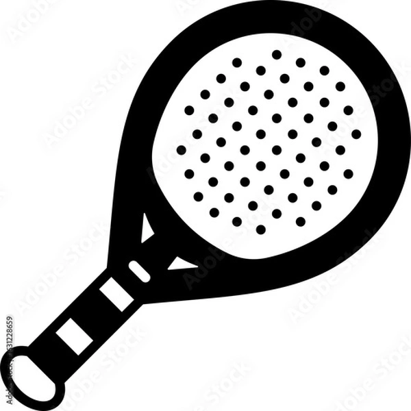 Fototapeta Padel Racket Solid Icon